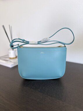 NWT - A.P.C. Sarah Calfskin Leather Crossbody Bag - Turquoise💎